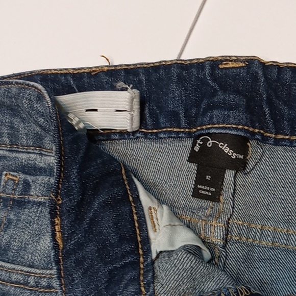 Art Class Casual Jean Slim Skinny Low Rise Mid Wash Distres Patch Whisker School - Picture 6 of 10